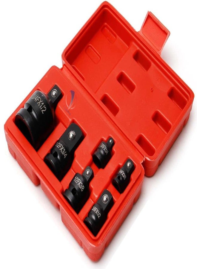 Mass Pro 6Pcs Impact Socket Adapter & Reducer Set 1/4" 3/8" 1/2" 3/4" Socket Wrench Adapter Set - Image 1